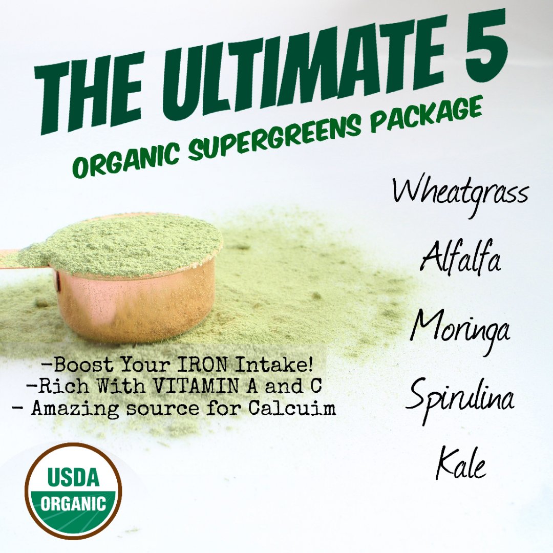 The Ultimate 5 Organic SuperGreens Package